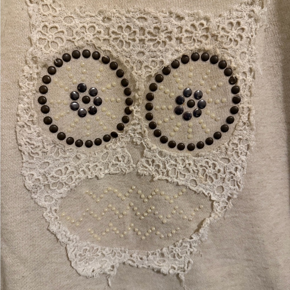 Girl's REWIND Lace Owl Design Sweatshirt